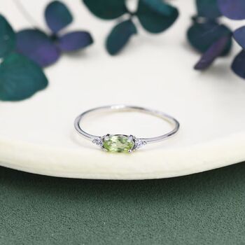 Natural Peridot Ring In Sterling Silver, 5 of 9