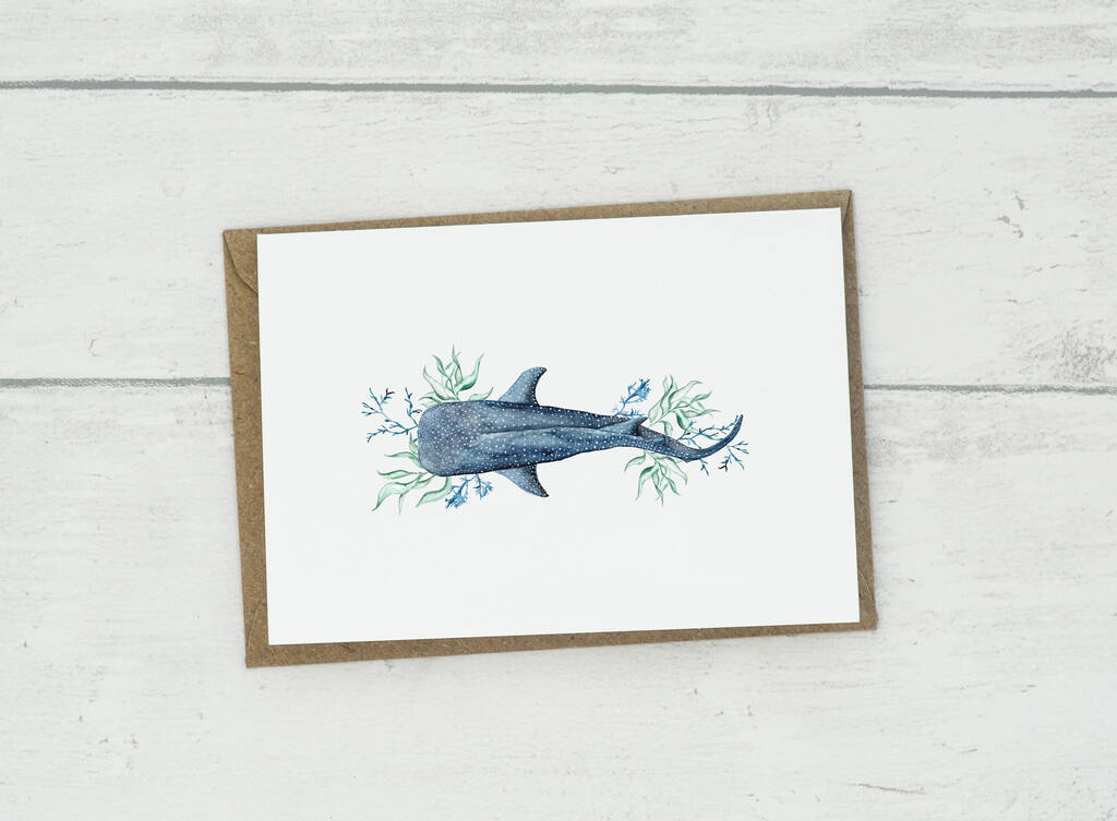 Whale Shark Greetings Card By High Tide Illustrations