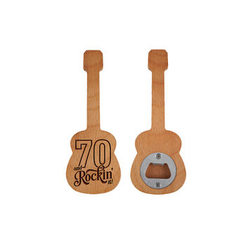 Dapper Chap '70 And Rockin..' Guitar Bottle Opener, 2 of 2