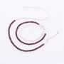Garnet And Sterling Silver Double Stranded Bracelet Or Single Strand Necklace, thumbnail 8 of 10