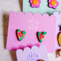 Riso Heart Studs, thumbnail 3 of 6