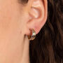 9ct Mixed Gold Double Hoop Earrings, thumbnail 2 of 8