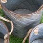 Set Of Three Quilted Effect Metal Bucket Planters, thumbnail 5 of 5