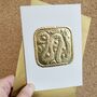 Handmade Lunar New Year Of Snake 2025 Gold Card, thumbnail 1 of 4