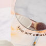 Freestanding Personalised Iridescent Mirror Stand, thumbnail 4 of 6