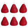 Red Strawberry Cake Candles X Six, thumbnail 2 of 2