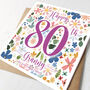Custom 80th Birthday Card For Her, thumbnail 2 of 3