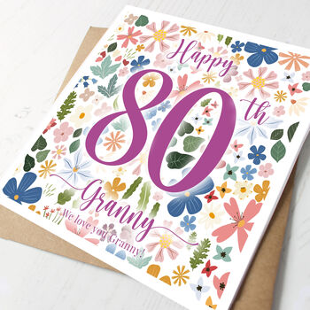 Custom 80th Birthday Card For Her, 2 of 3