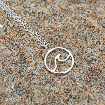 Silver Ocean Wave Everyday Necklace, 3 of 8
