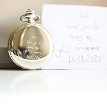 Personalised Dual Opening Pocket Watch, 2 of 12