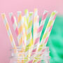 Colourful Neon Stripe Party Straws, thumbnail 3 of 10