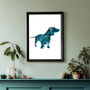 Custom Dog Silhouette Pet Portrait Gift Wall Art Print, thumbnail 4 of 7