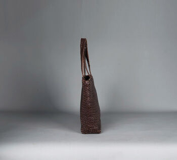 Leather Hand Woven Leather Bag Oversize, 10 of 12