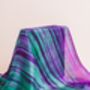 100% Mulberry Silk Scarf, Emerald Green And Purple, thumbnail 3 of 7