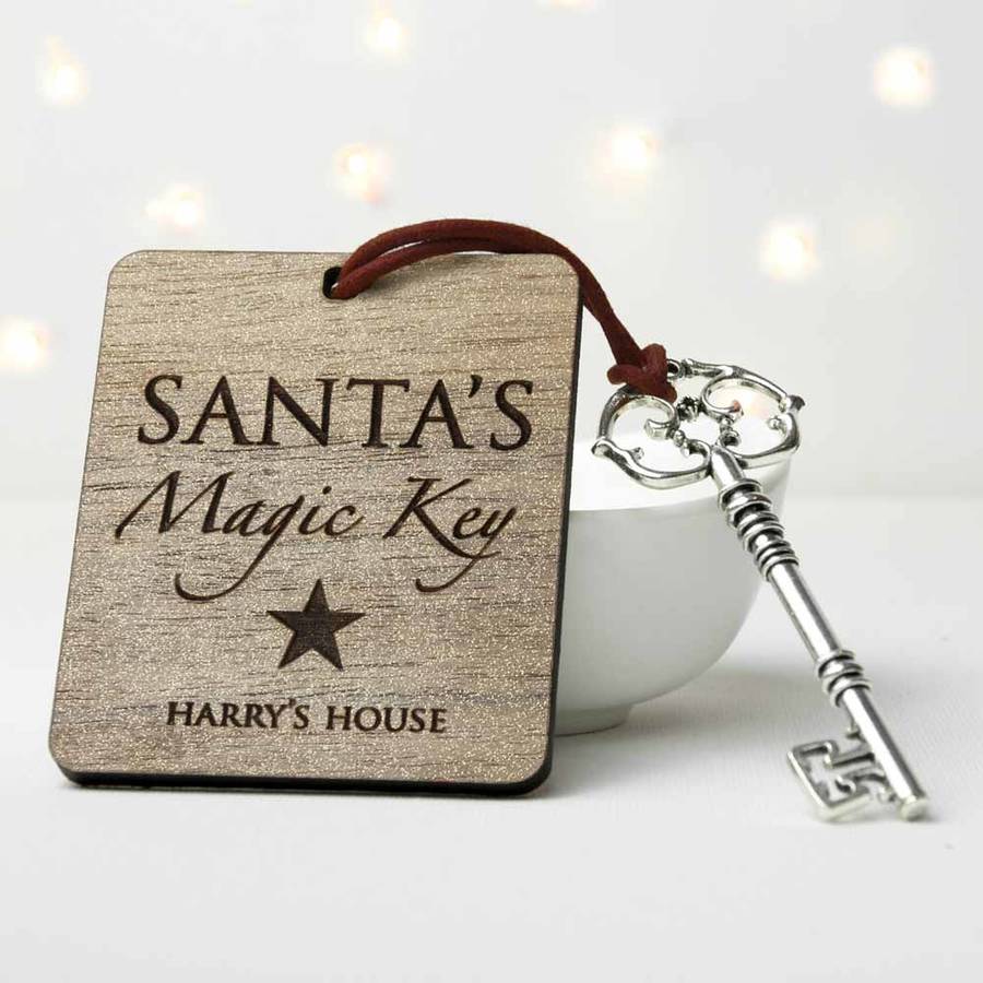Personalised Magical Santa Key Christmas Decoration -  Sweden