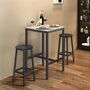 Breakfast Bar Industrial Style Square Tall Bar Table, thumbnail 4 of 12