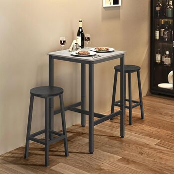 Breakfast Bar Industrial Style Square Tall Bar Table, 4 of 12