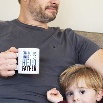 Champion Warrior Hero Father Mug Gift For Dads, 7 of 7