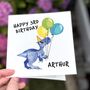 Dinosaur 3rd Birthday Card For Boy, Personalised, thumbnail 1 of 6