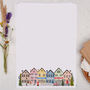 A4 Letter Writing Paper With Town Village, thumbnail 1 of 4
