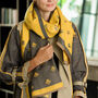 Bee Repeat Pattern Cashmere Blend Woven Jacquard Scarf, thumbnail 2 of 9