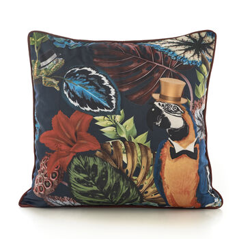 Parrot Soft Velvet 50cm X 50cm Cushion Including Pad, 2 of 3