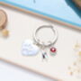 Paw Print Personalised Keyring Pet Lover Gift, thumbnail 3 of 9