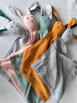 Bunny Muslin New Baby Gift, 3 of 12