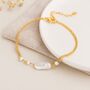 Gold Plated Sterling Silver Baroque Freshwater Pearl Bracelet, thumbnail 1 of 5