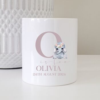 Personalised Ceramic Money Box Baby Child Animal Gift, 2 of 11