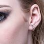 Sterling Silver Curved Bar Stud Earrings, thumbnail 1 of 4