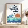 Personalised Adult Baptism Print All Things New, thumbnail 1 of 10