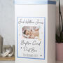 Moon And Stars Photo Christening Baptism Card Post Box, thumbnail 1 of 2
