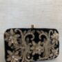 Black Velvet Rectangular Clutch Bag, thumbnail 7 of 10