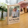 Personalised Wood Photo Block With Message, thumbnail 2 of 3