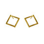 Large Geom Stud Earrings Gold, thumbnail 1 of 2