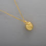 Gold Plated Apple Necklace, thumbnail 1 of 2