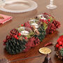 Cinnamon Pine Trio Christmas Candle Holder, thumbnail 3 of 7
