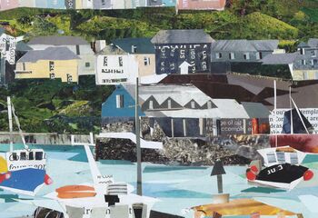 Mevagissey, Cornwall Upcycled Paper Collage Print, 4 of 7
