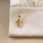 Trumpet Gold Cufflinks Gift For Musicians 316 L Stainless Steel, thumbnail 5 of 5