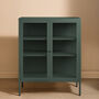 Medium Miles Glass Cabinet In Olive, thumbnail 3 of 5