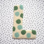 Green Polka Dot Decorative Letter, thumbnail 2 of 5