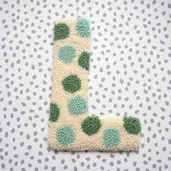 Green Polka Dot Decorative Letter, 2 of 5