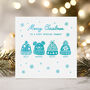Personalised Family Or Friends Christmas Card With Foiled Christmas Wooly Hats, thumbnail 8 of 10