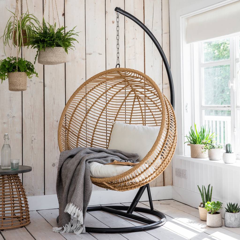 All Weather Bamboo Hanging Nest Chair By all things Brighton beautiful