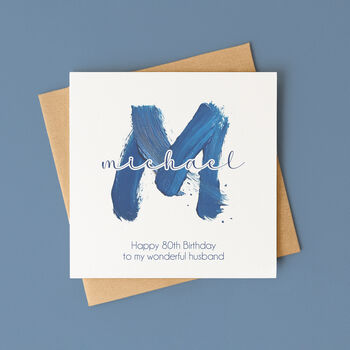 Personalised Birthday Card For Him – Any Letter, 5 of 10