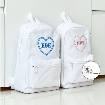 Personalised Initials Logo Unisex Mini Backpack, 2 of 4