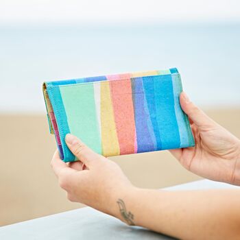 Recycled Plastic Rainbow Clutch Purse, 5 of 6
