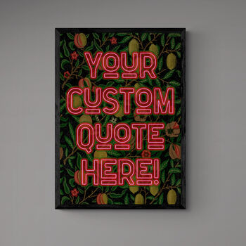 Custom Vintage Style Neon Typography Quote Art, 3 of 7