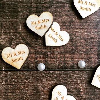 Personalised Wooden Table Confetti, 3 of 5